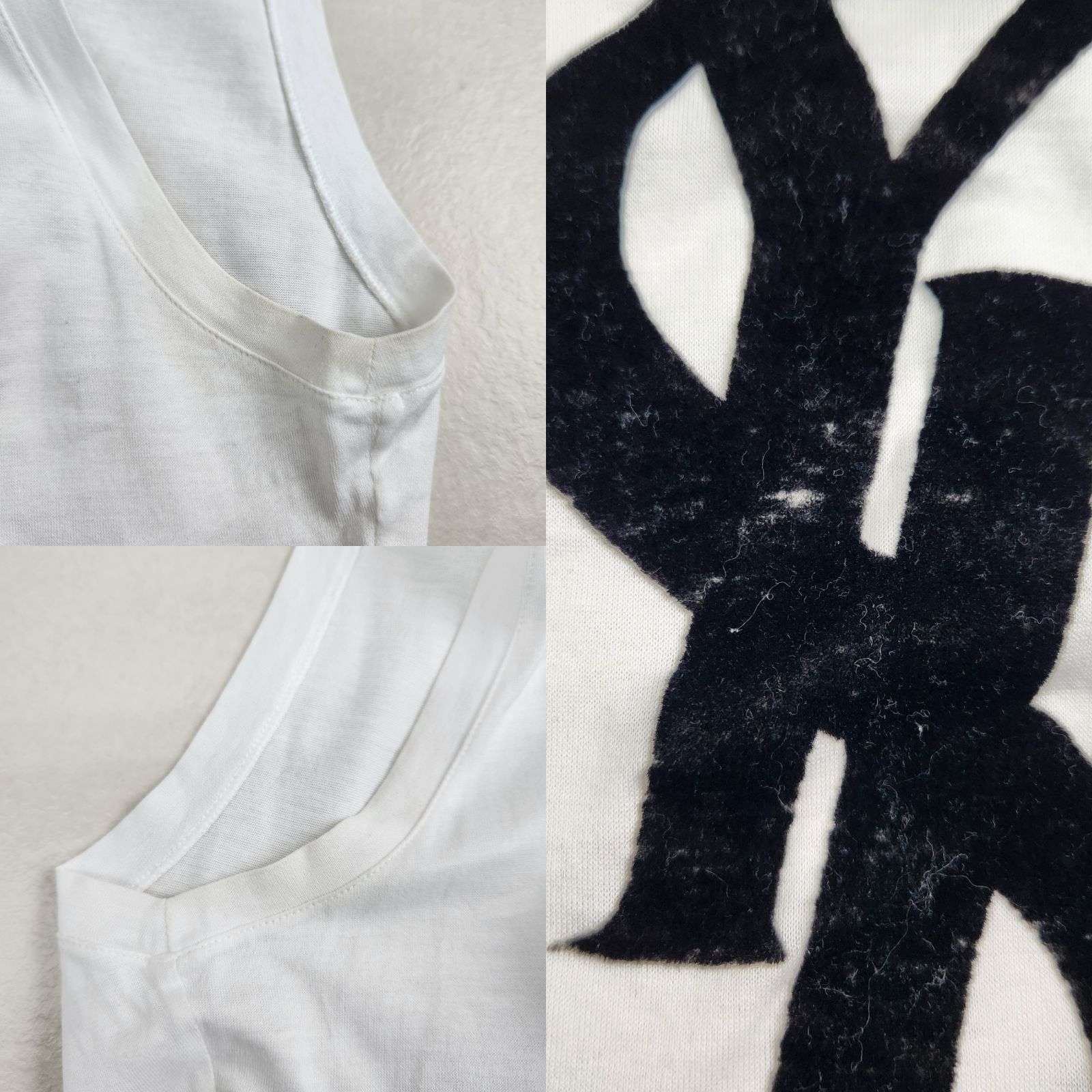 【新品♥未使用】YSL ロゴ タンクトップ　ホワイト イヴサンローラン タンクトップ YSL ロゴ ホワイト M・L相当 - メルカリ