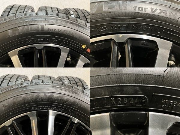 走行短め【DL VL01 235/60R17LT】スタッドレス【ENKEI SMACK CREST 17インチ 7J6HPCD130+55】24年 空気圧センサー グランエース用 (MTI100) クレジットカード QRコード決済可能 走行短め【DL VL01 235/60R17LT】スタッドレス【ENKEI SMACK CREST 17