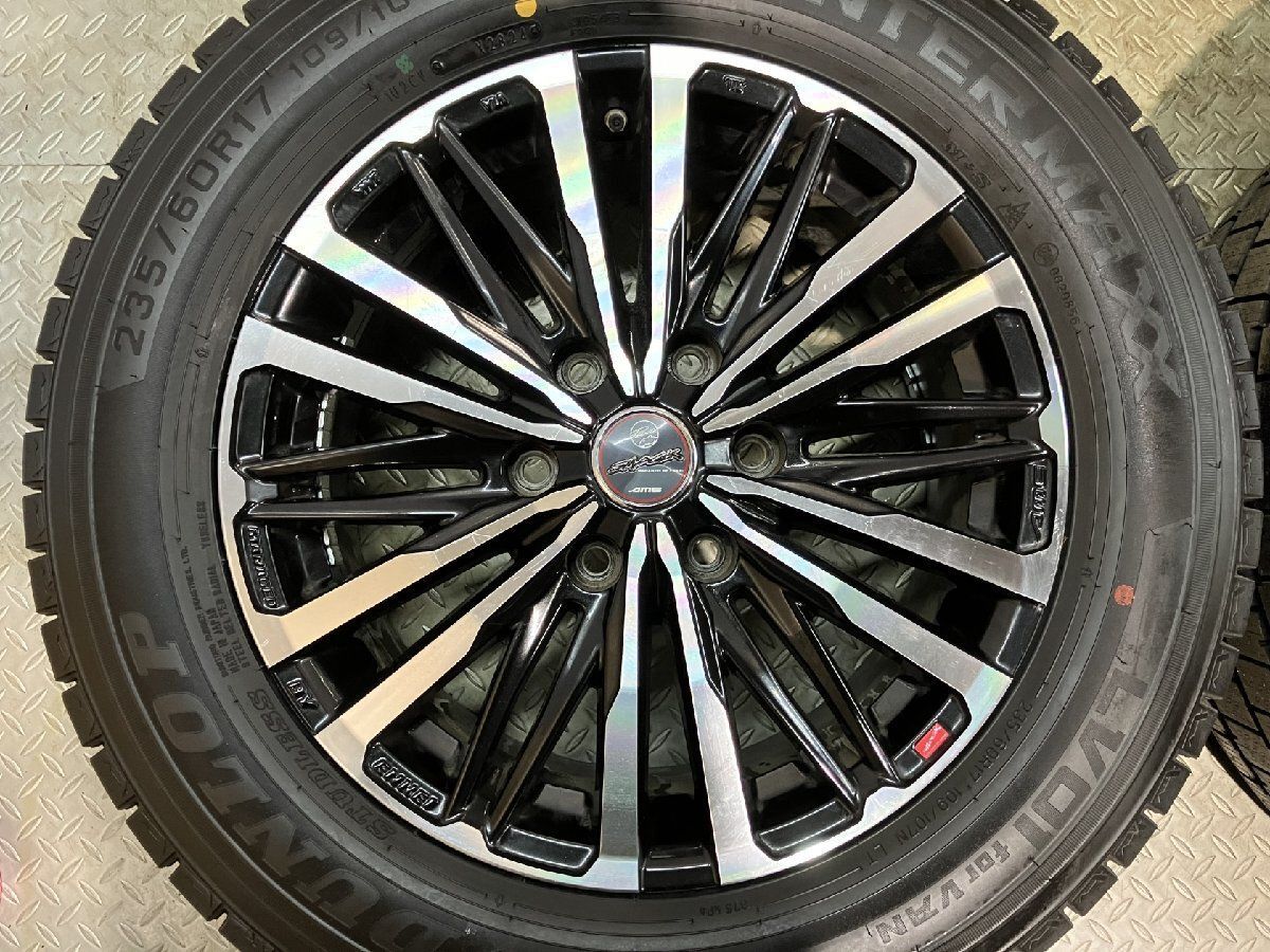 走行短め【DL VL01 235/60R17LT】スタッドレス【ENKEI SMACK CREST 17インチ 7J6HPCD130+55】24年 空気圧センサー グランエース用 (MTI100) クレジットカード QRコード決済可能 走行短め【DL VL01 235/60R17LT】スタッドレス【ENKEI SMACK CREST 17