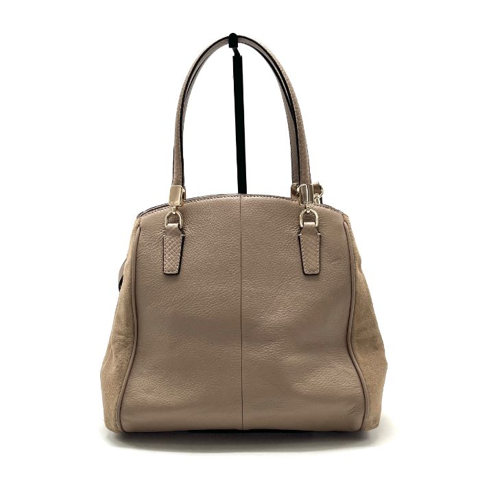中古】良品 COACH コーチ ロゴ 2way スエード レザー ハンド 
