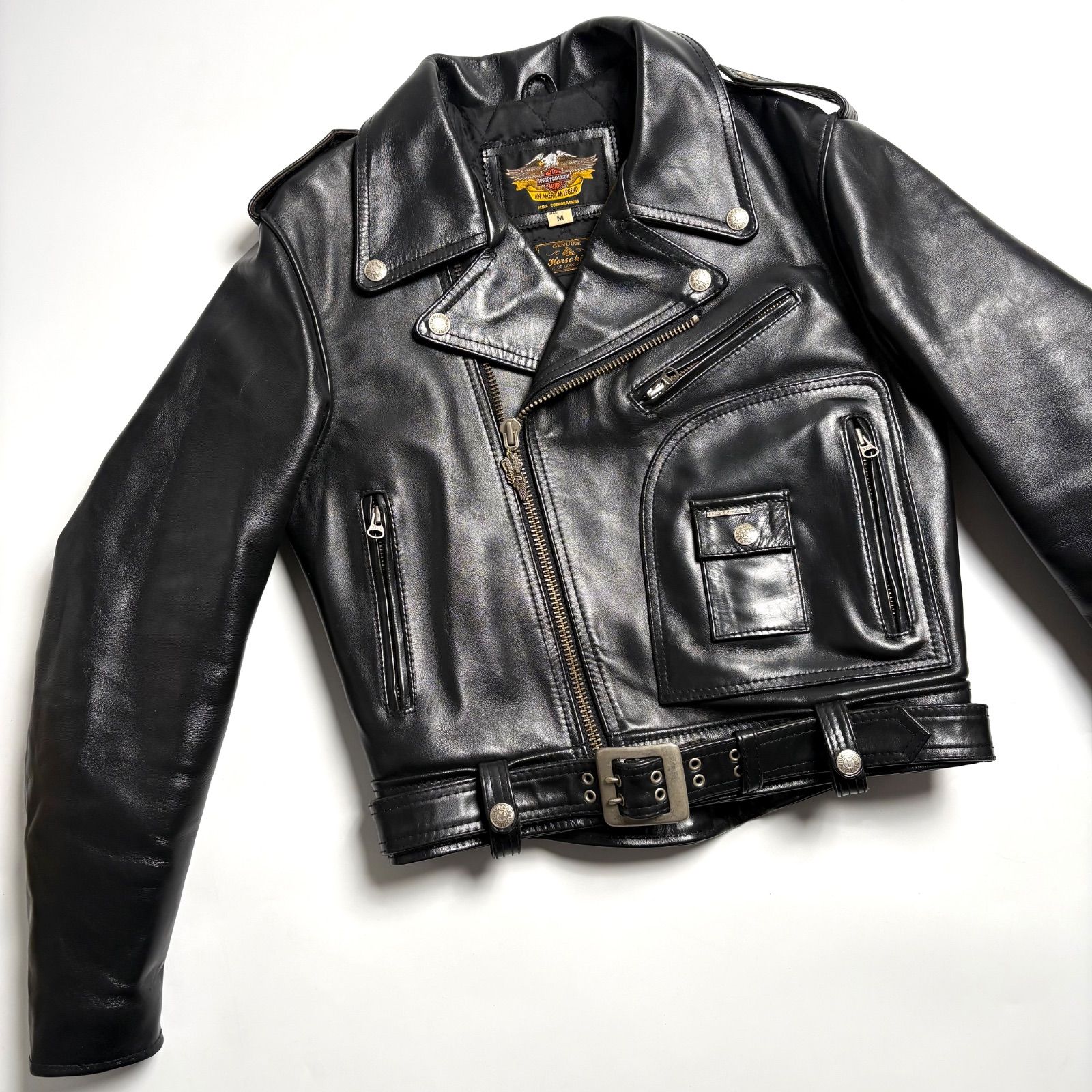 サ*ム様 Harley-Davidson レザーライダースジャケット 黒 2024新発 レザーライダースジャケット Harley-Davidson サ*ム様 黒