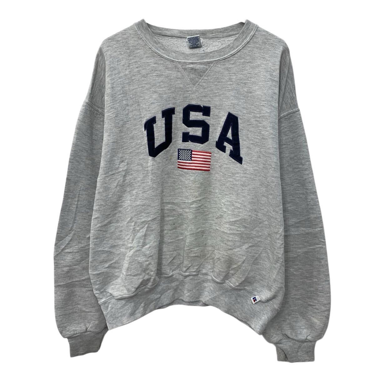 90s～ メキシコ製 RUSSELL ATHLETIC ロゴスウェット トレーナー L 