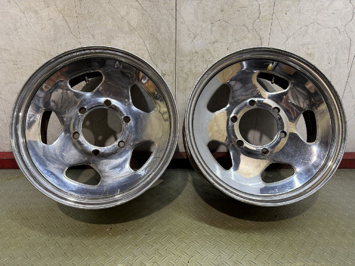 【希少】三菱 デリカスターワゴン 純正メッキホイール 15インチ 2本 6J6HPCD139.7+25　(MHA810) クレジットカード QRコード決済可 希少】三菱 デリカスターワゴン 純正メッキホイール 15インチ 2本