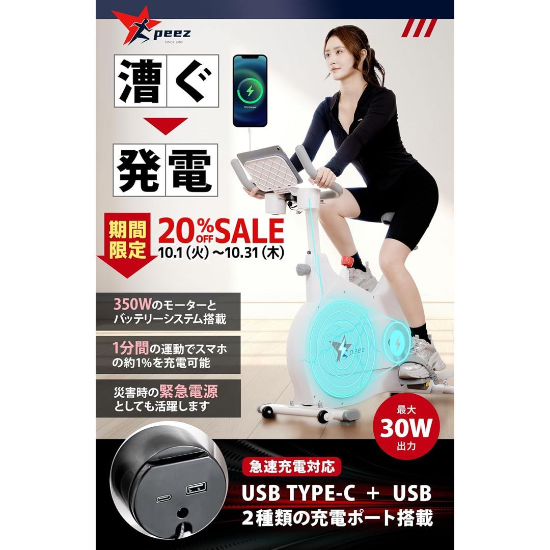 ◇引取限定◇美品 PEEZ エアロバイク NE-01 家庭用 フィットネスバイク 
