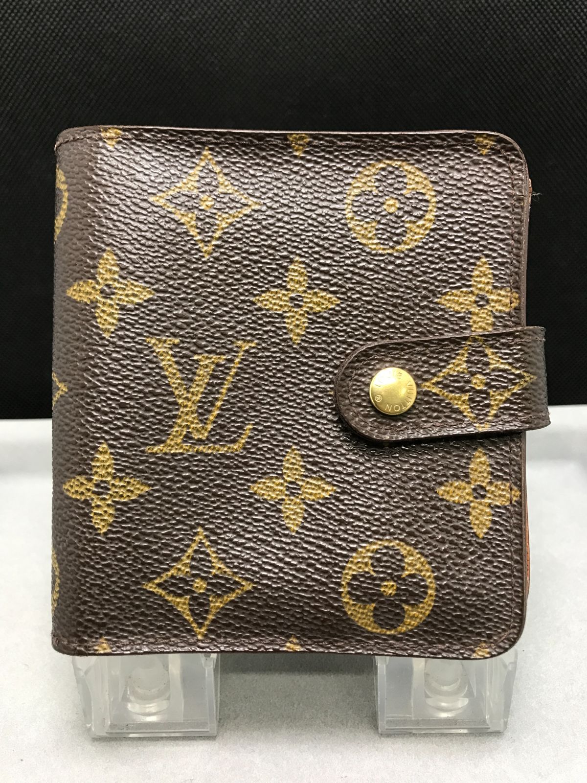 LOUIS VUITTON ルイヴィトン 二つ折り財布 コンパクトジップ モノグラム 970