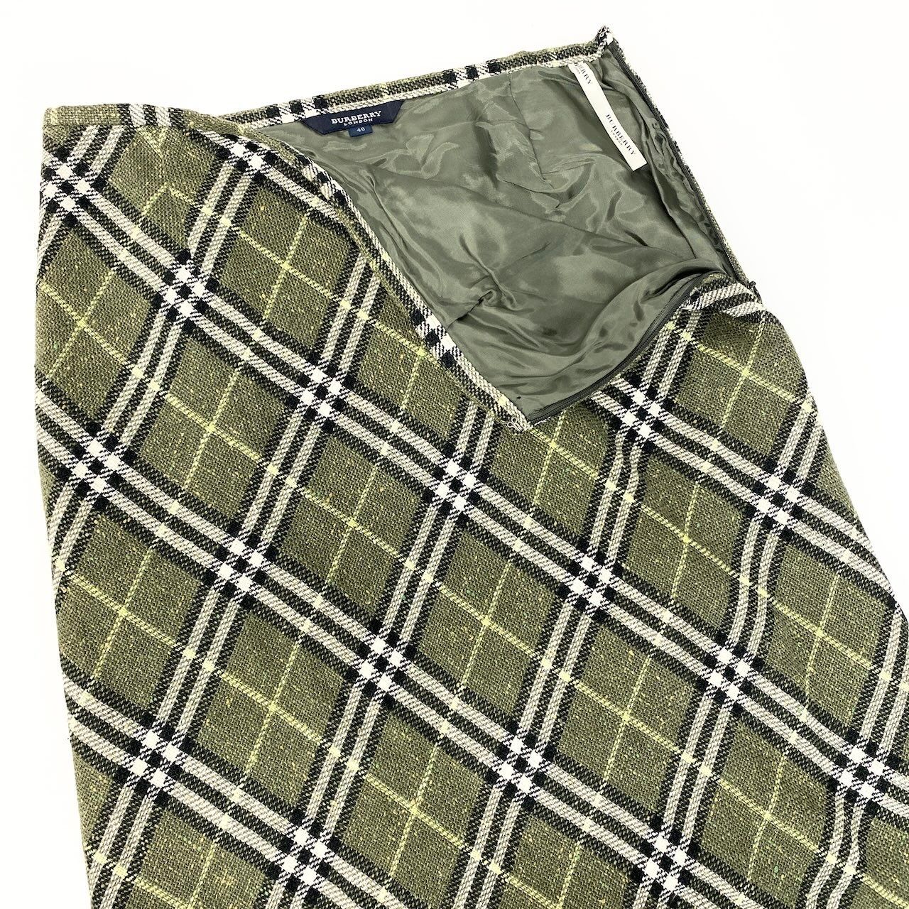 78d9 BURBERRY LONDON バーバリー ロンドン リネンブレンド チェック