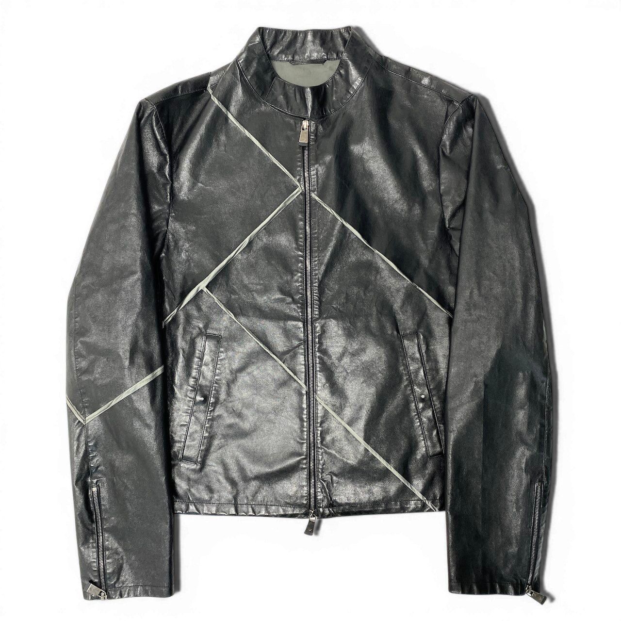 86d9 EMPORIO ARMANI エンポリオアルマーニ ラムレザー シングル