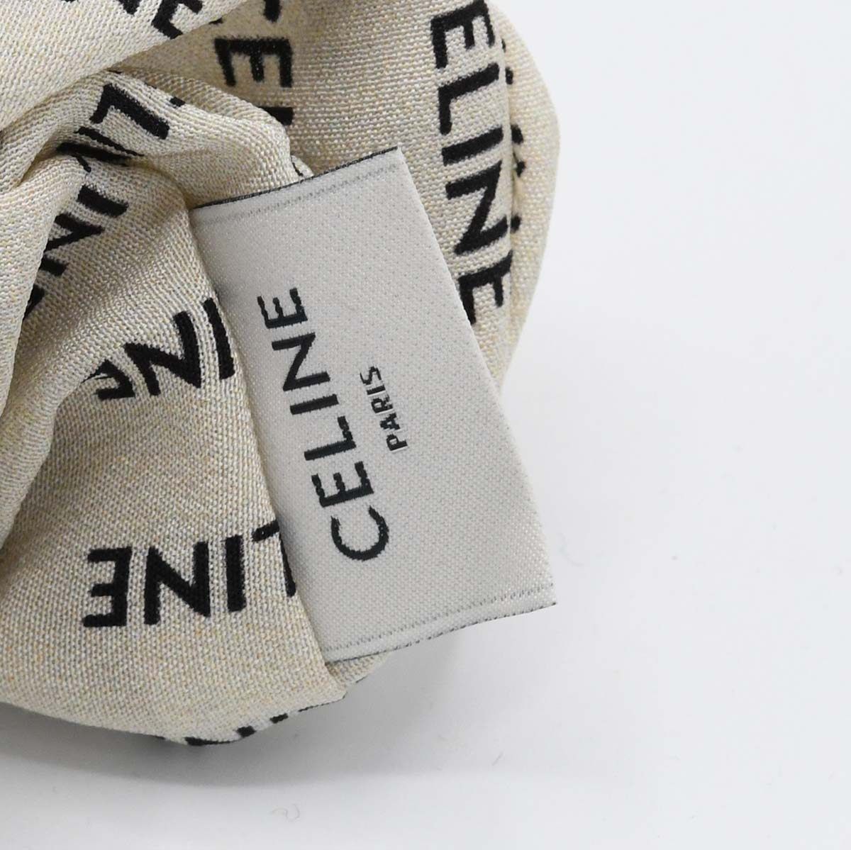 CELINE セリーヌ シュシュ レイユール トリオンフ ベージュ系 ヘア 