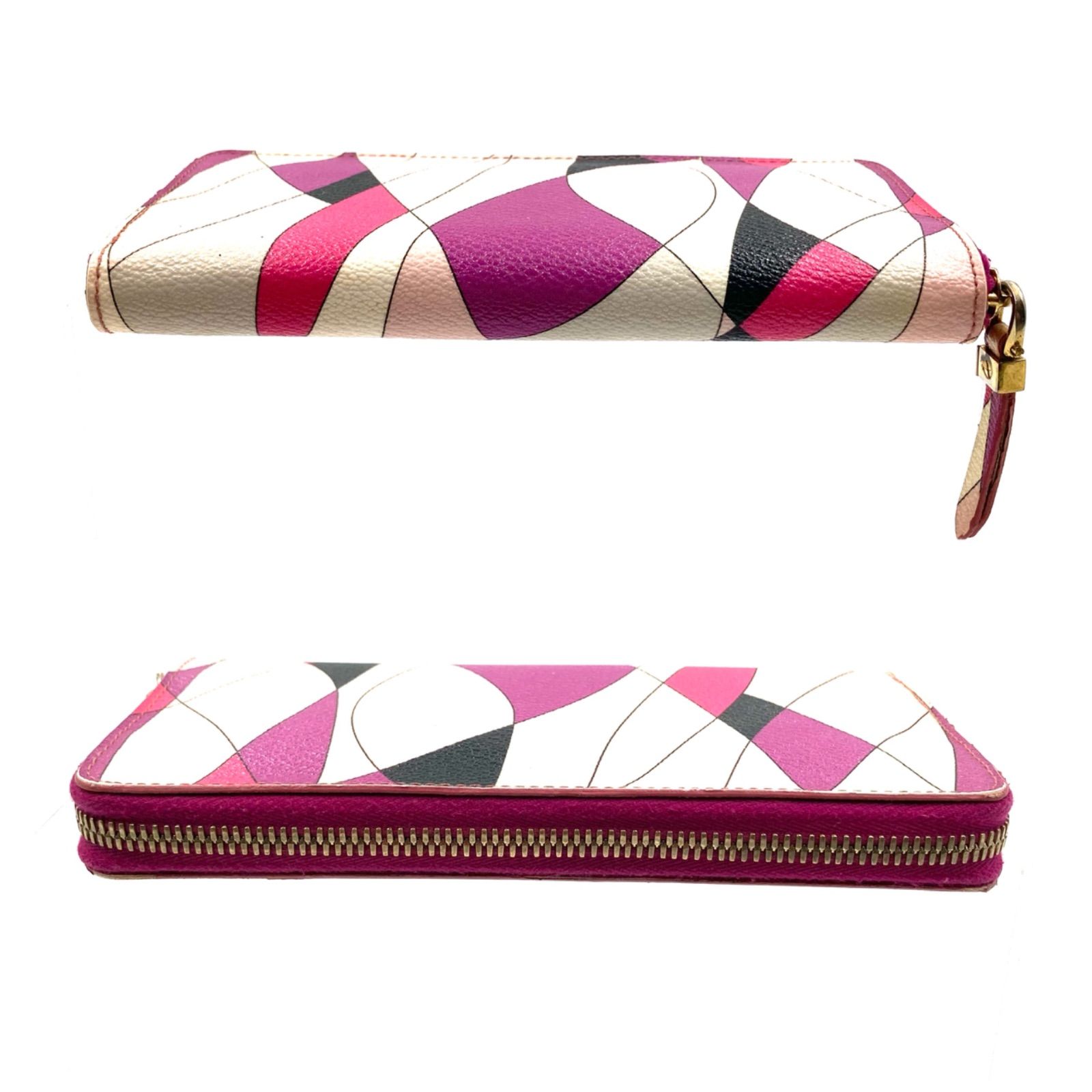 □美品□EMILIO PUCCI エミリオプッチ プッチ柄総柄 ラウンド