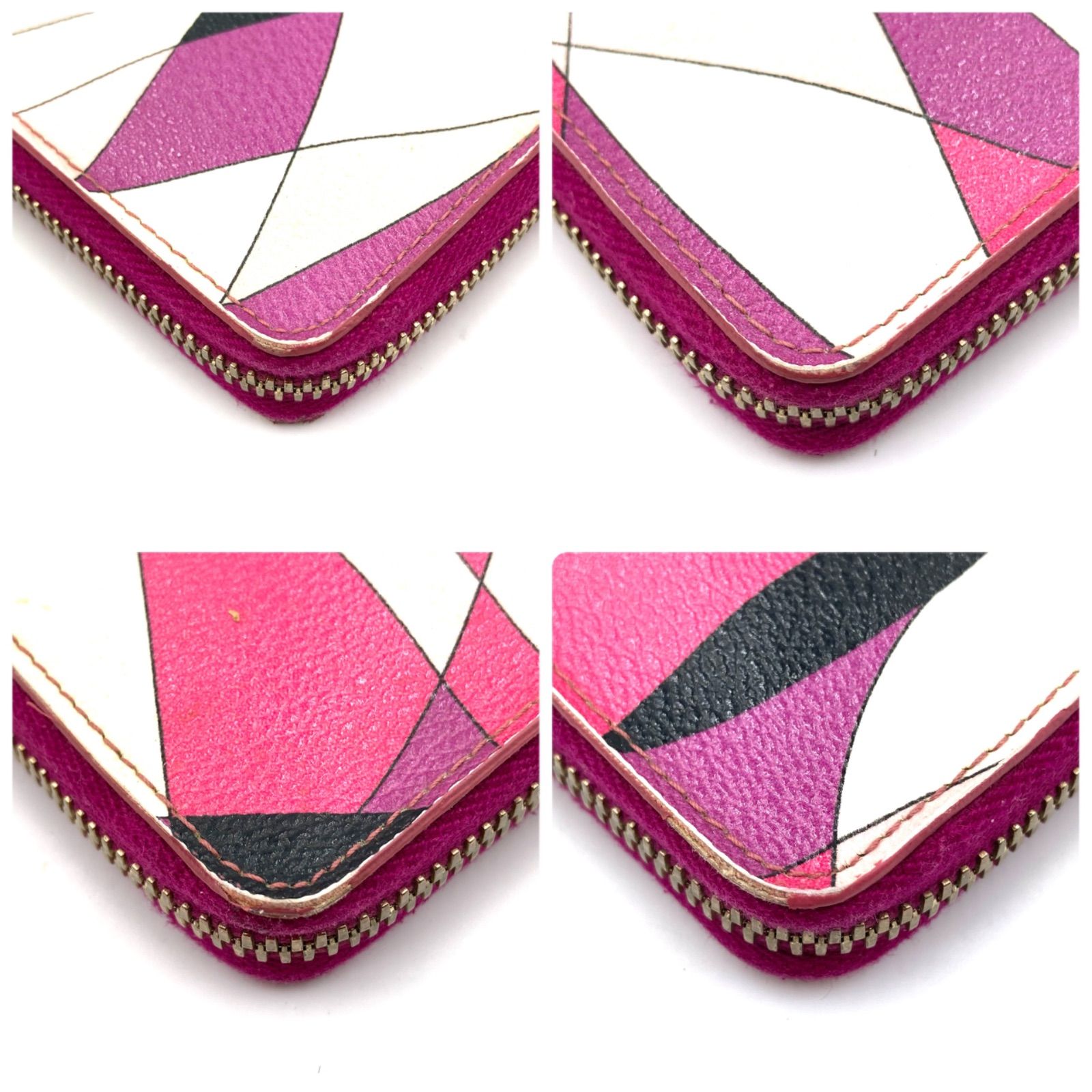 □美品□EMILIO PUCCI エミリオプッチ プッチ柄総柄 ラウンド