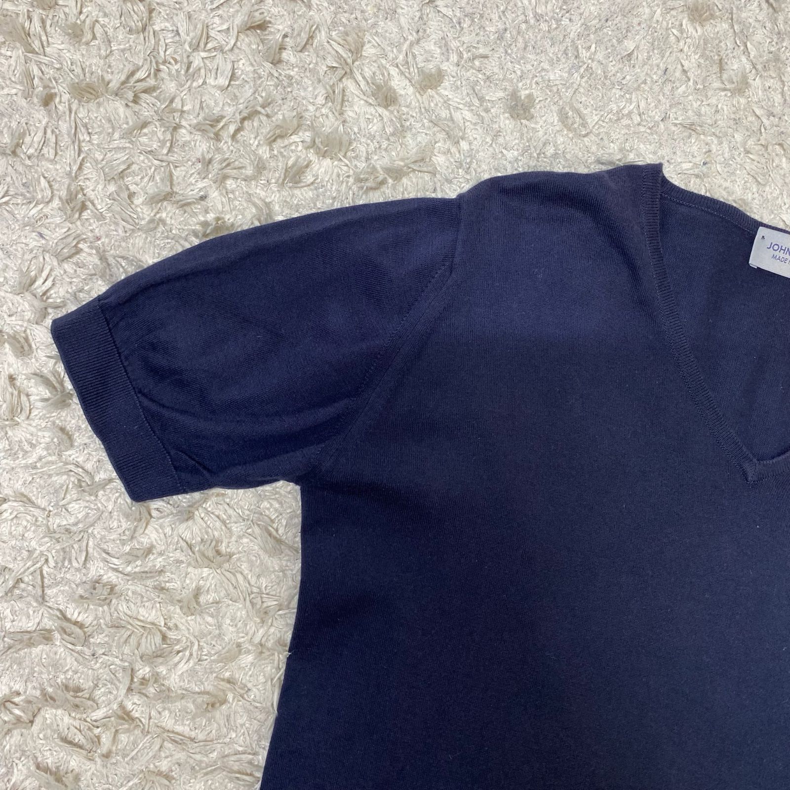 JOHN SMEDLEY ジョンスメドレー 半袖ニット 半袖カットソー トップス V