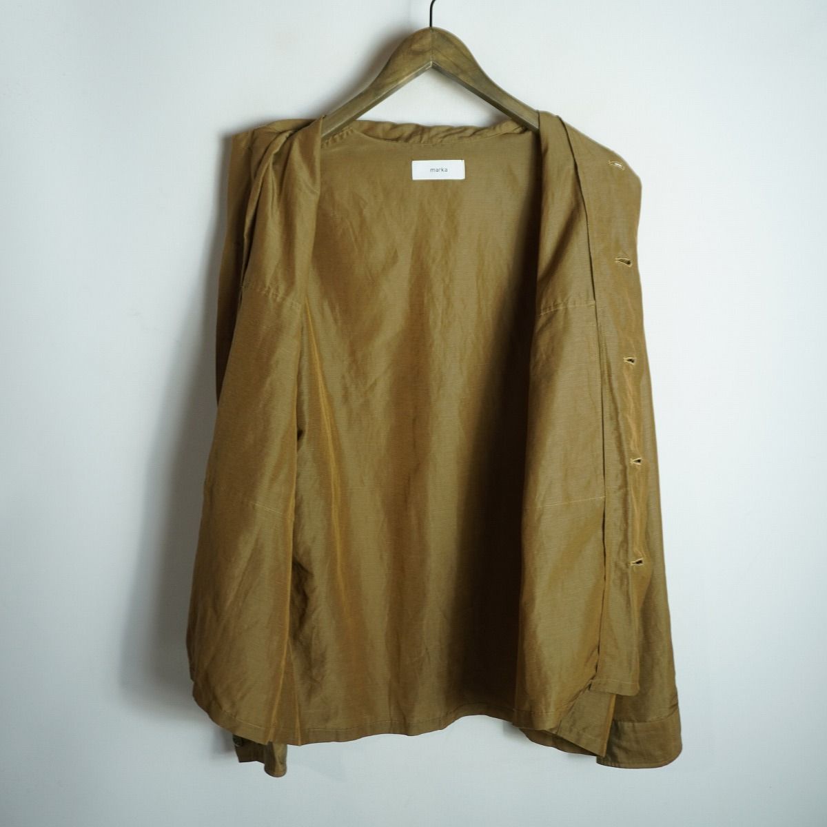 正規 marka マーカ MILITARY SHIRT cupro linen cotton cloth M20B 