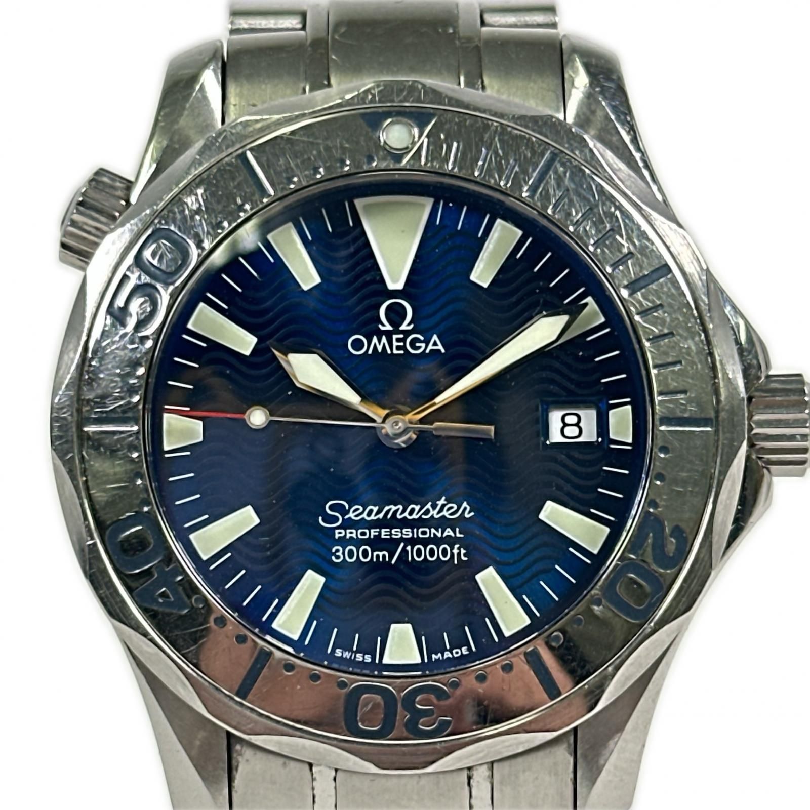 正常可動 OMEGA オメガ 腕時計 ダイバーズウォッチ シーマスター プロフェッショナル 300ｍ シルバー ブルー ステンレススチール ボーイズ 正常可動 OMEGA オメガ 腕時計 ダイバーズウォッチ シーマスター