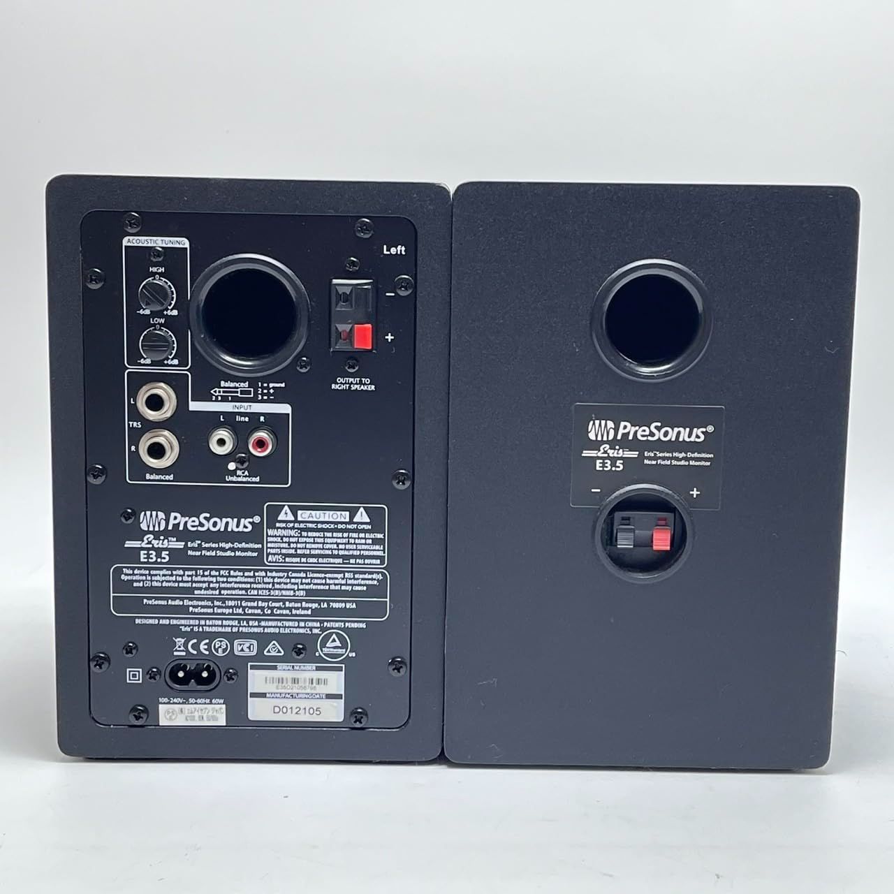 PreSonus Eris E3.5（ペア） 2ウェイ・アクティブ・モニター 3.5” PC