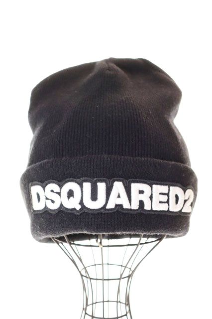 DSQUARED2 新品未使用　タグ付き　ブラックニット帽 ポンポン付き DSQUARED2 ブラック ニット帽 - メルカリ