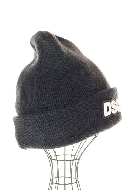 DSQUARED2 新品未使用　タグ付き　ブラックニット帽 ポンポン付き DSQUARED2 ブラック ニット帽 - メルカリ