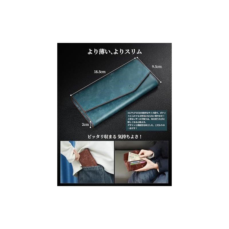 Kawaoto] 財布 メンズ 長財布 プエブロレザー 本革 日本製 小さい長