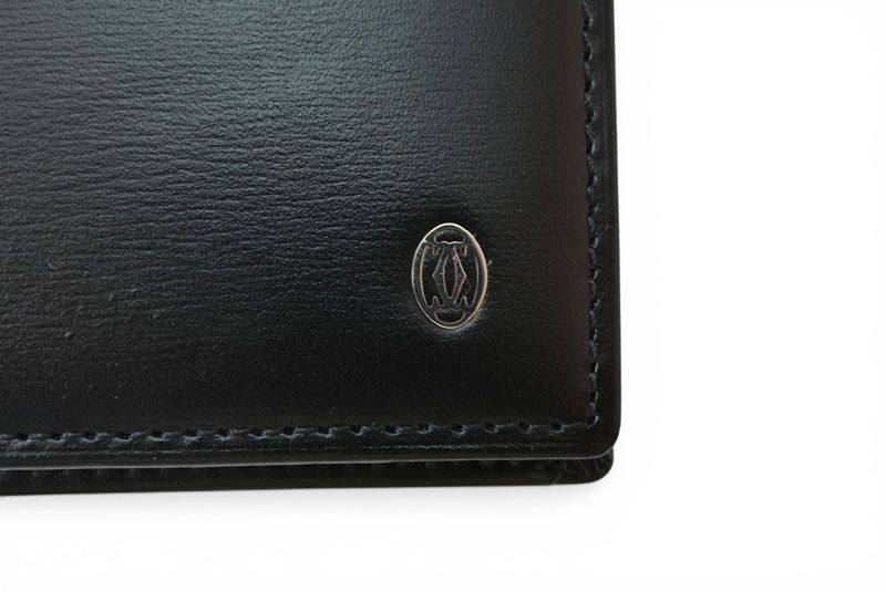 カルティエ 財布 メンズ Cartier 長財布/札入れ レザー パシャ ブラック/シルバー ブラック シルバー L3000439【中古】 Cartier - カルティエ 財布 メンズ Cartier 長財布/札入れ レザー