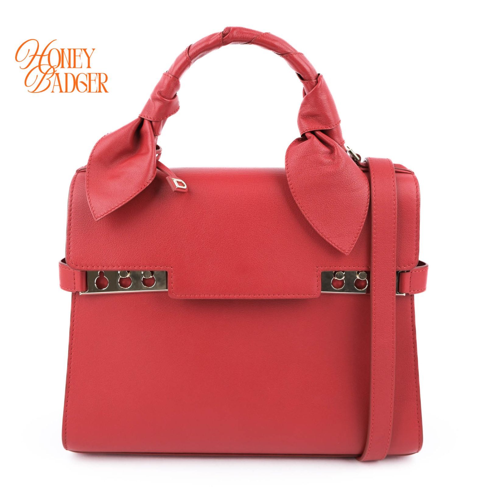 デルボー Delvaux タンペートMM レザー 2WAYハンドバッグ レッド 