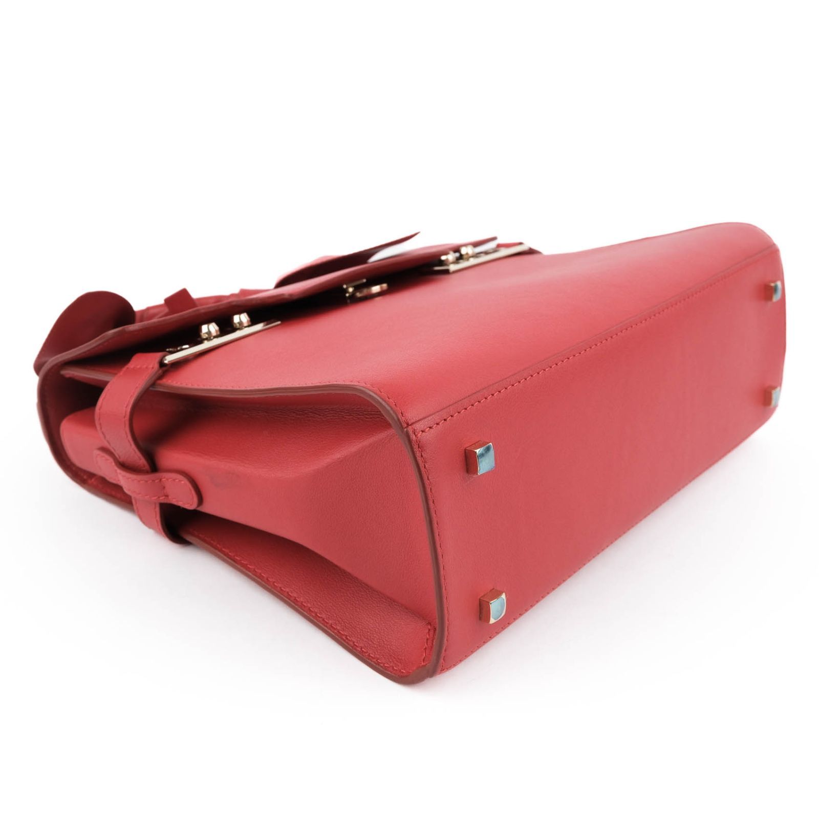 デルボー Delvaux タンペートMM レザー 2WAYハンドバッグ レッド 