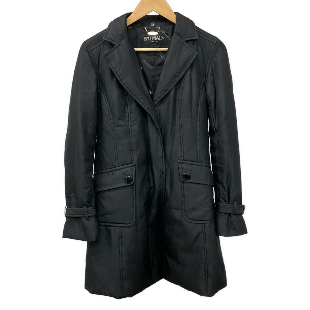 BALMAIN(バルマン) ダウンコート サイズM メンズ美品 黒 冬物-在庫品