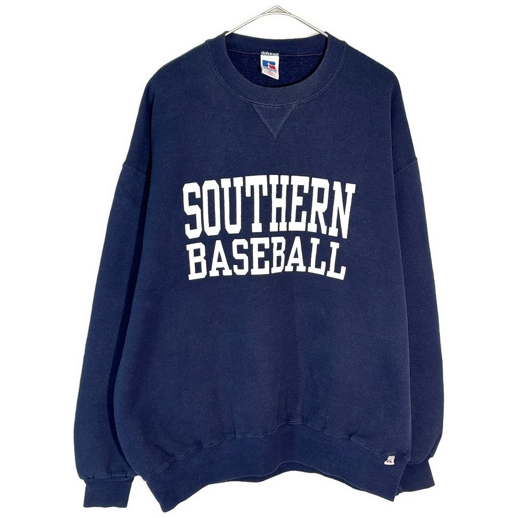 90年代 RUSSELL ATHLETIC ラッセル ベースボール スウェット ネイビー
