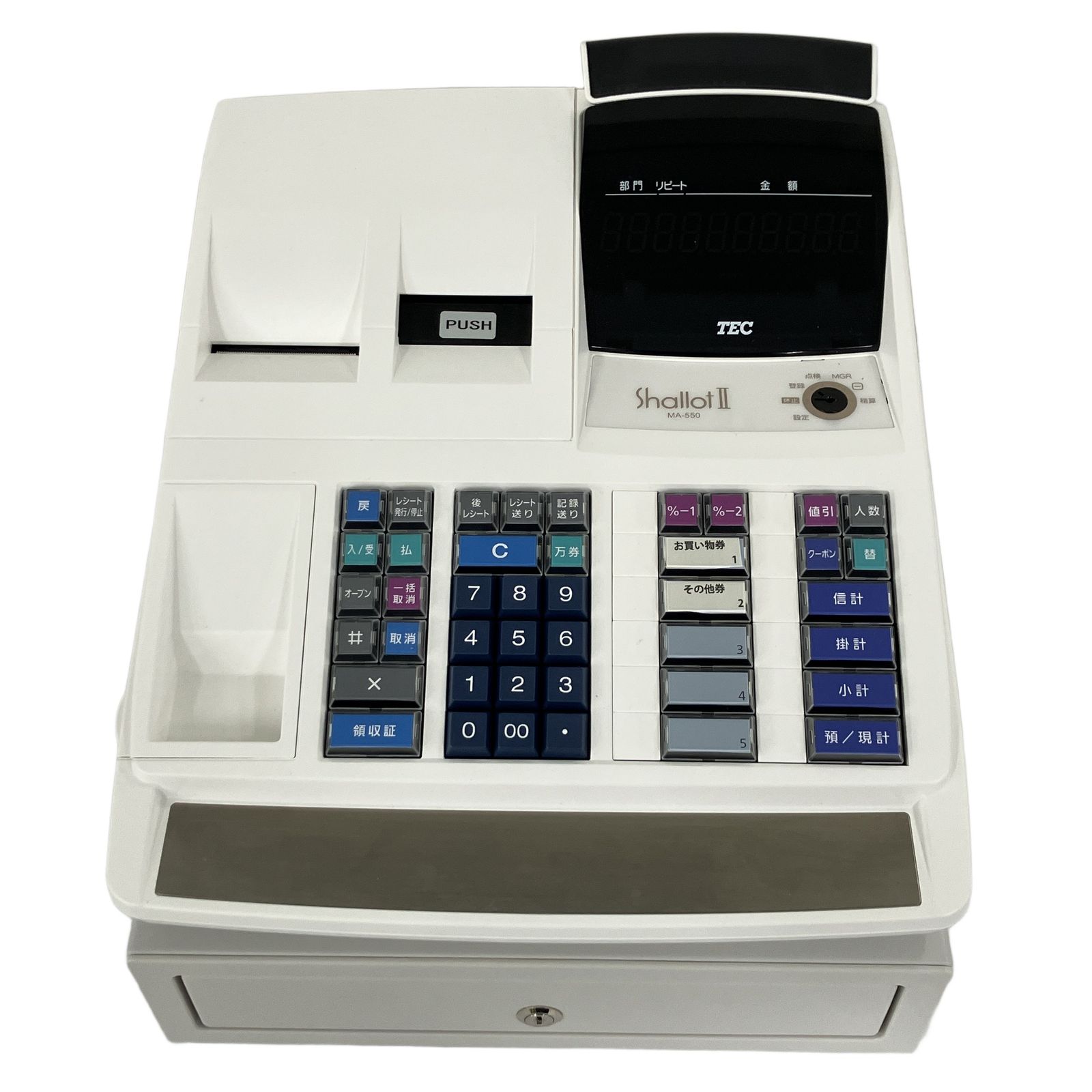 ジャンク品☆ TEC レジスター MA-550 Shallot Ⅱ 東芝テック MA-550 Shallot II 電子レジスター 事務用品 店舗用品 中古