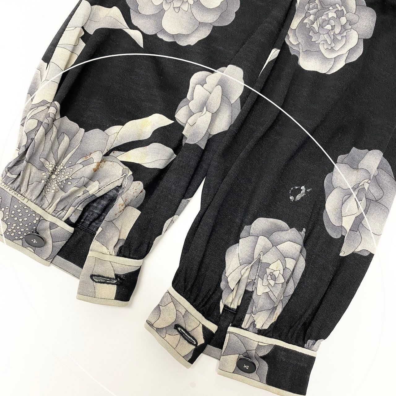 76d9 LEONARD FASHION レオナール 長袖ワンピース ロングワンピース 花