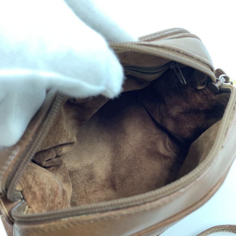 中古】OLD GUCCI キャンディ レザーショルダーバッグ ブラウン 007.115