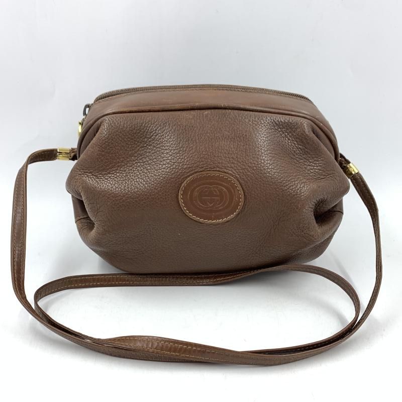 中古】OLD GUCCI キャンディ レザーショルダーバッグ ブラウン 007.115