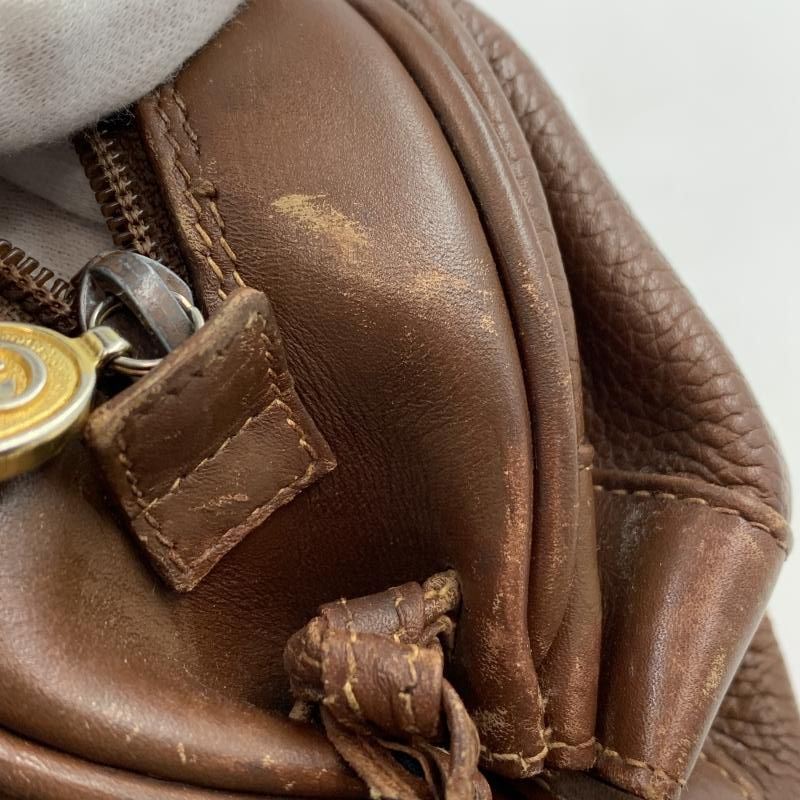 グッチ ショルダーバッグ キャンディ シボ革 ブラウン ヴィンテージ 中古】OLD GUCCI キャンディ レザーショルダーバッグ ブラウン 007.115