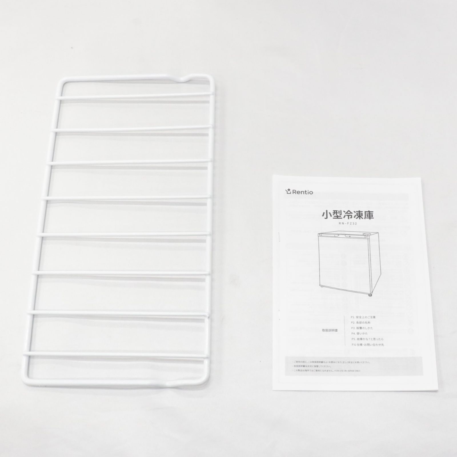 中古 [32L] レンティオ 小型 冷凍庫 1ドア セカンド冷凍庫 rn-fz32-wh