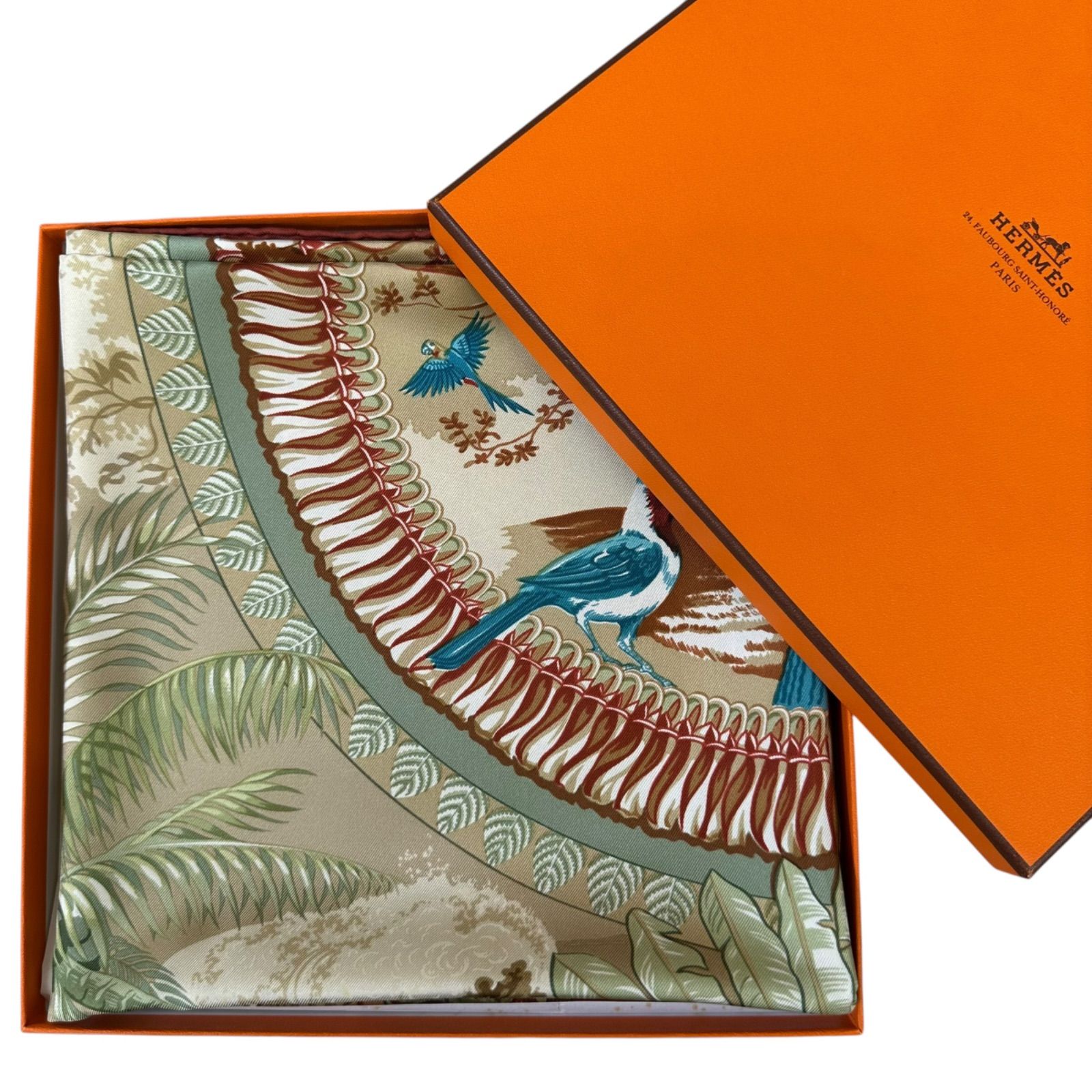 ✨美品✨Hermès エルメス カレ90 ALOHA アロハ スカーフ 赤 ハワイ