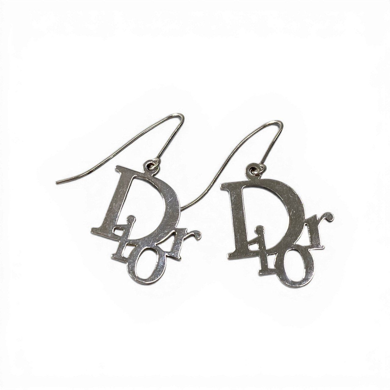 d9 Christian Dior クリスチャンディオール ロゴデザイン 両耳 ピアス