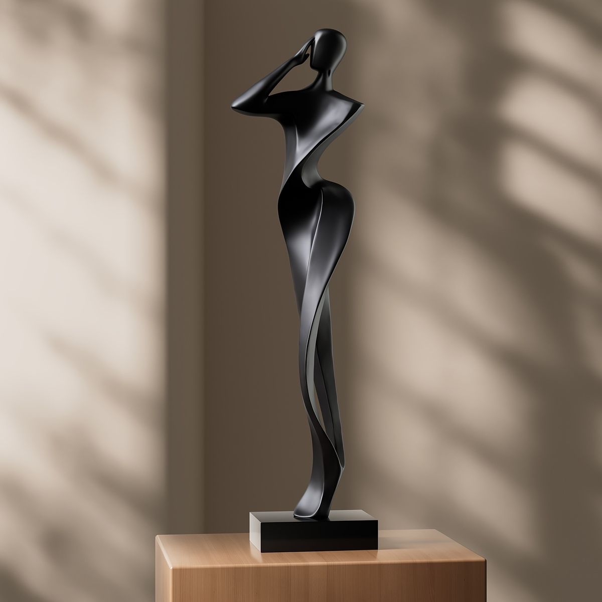  エレガントモダン ミニマリスト抽象女性フィギュア彫刻 玄関 リビング パティオ用 耐久性レジン製 屋内外装飾 アートオーナメント 高品質仕上げ ホリデーギフトに最適 抽象的なフィギュアB 飾り棚 置物 インテリア小物