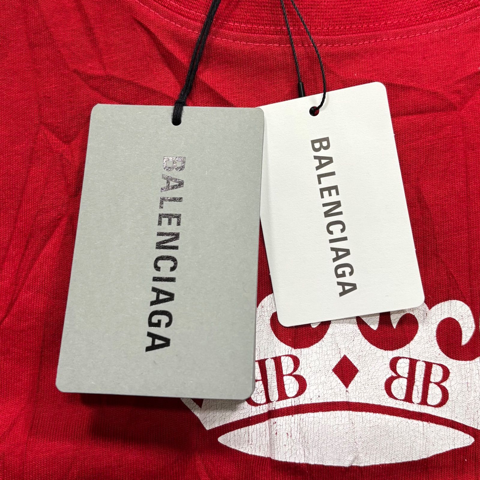 未使用品 BALENCIAGA KEEP CALM T-SHIRT RED UNISEX 1 バレンシアガ T 