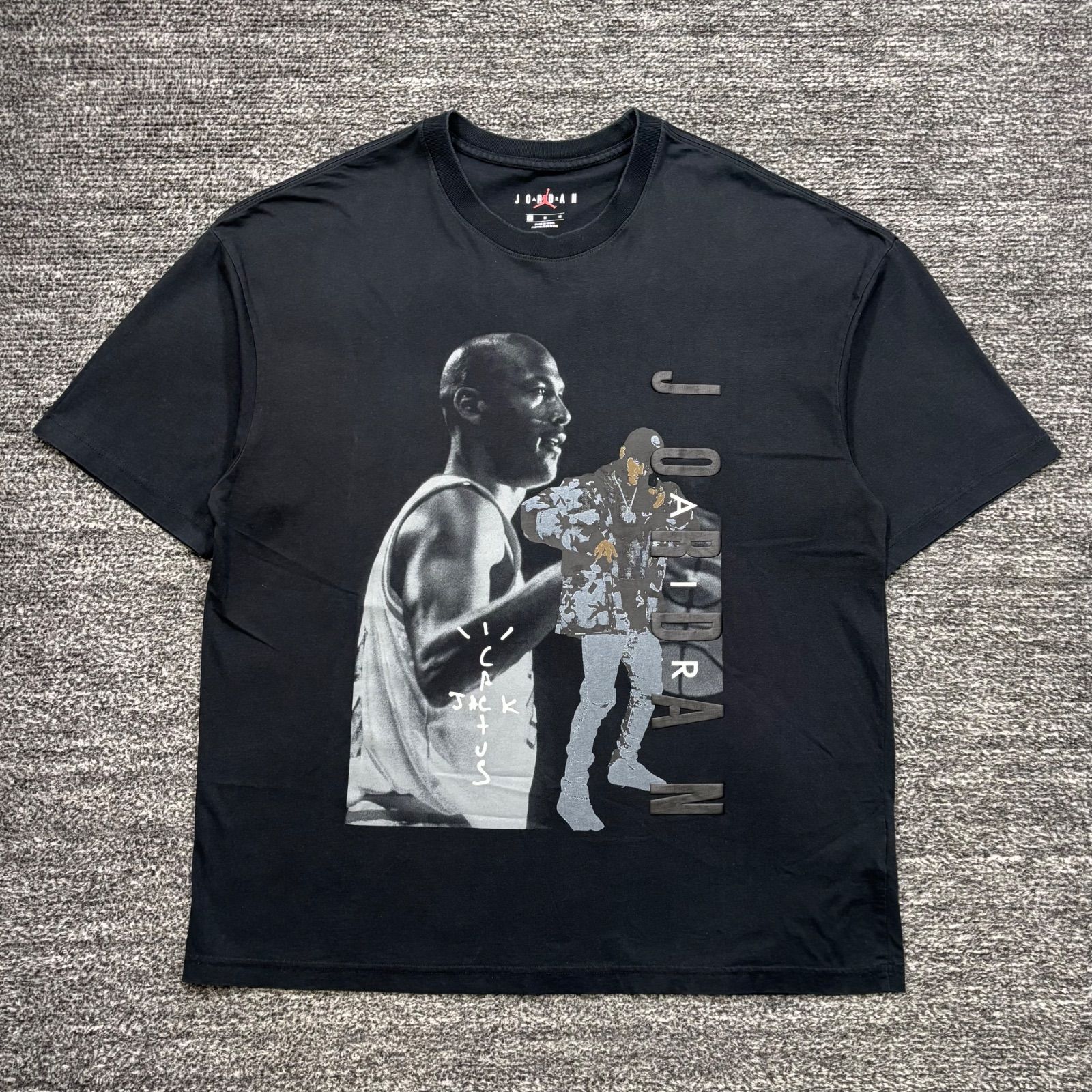 良品 Nike Air Jordan x Travis Scott Cactus Jack Tee Black M ナイキ 