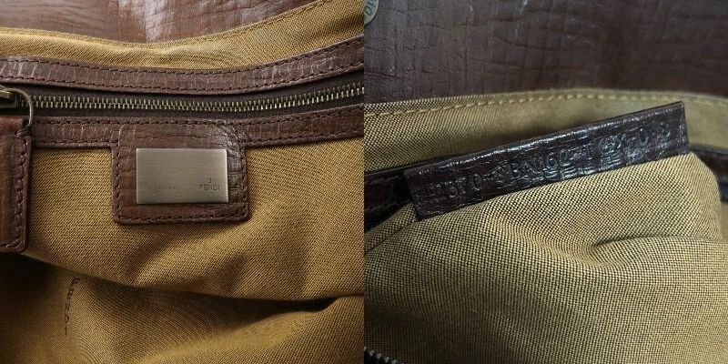 【やや使用感あり】 Fendi フェンディ Zucca ズッカ エトニコ ショルダーバッグ 8BN162 ブラウン／キャンバス×レザー やや使用感あり】 Fendi フェンディ Zucca ズッカ エトニコ ショルダー