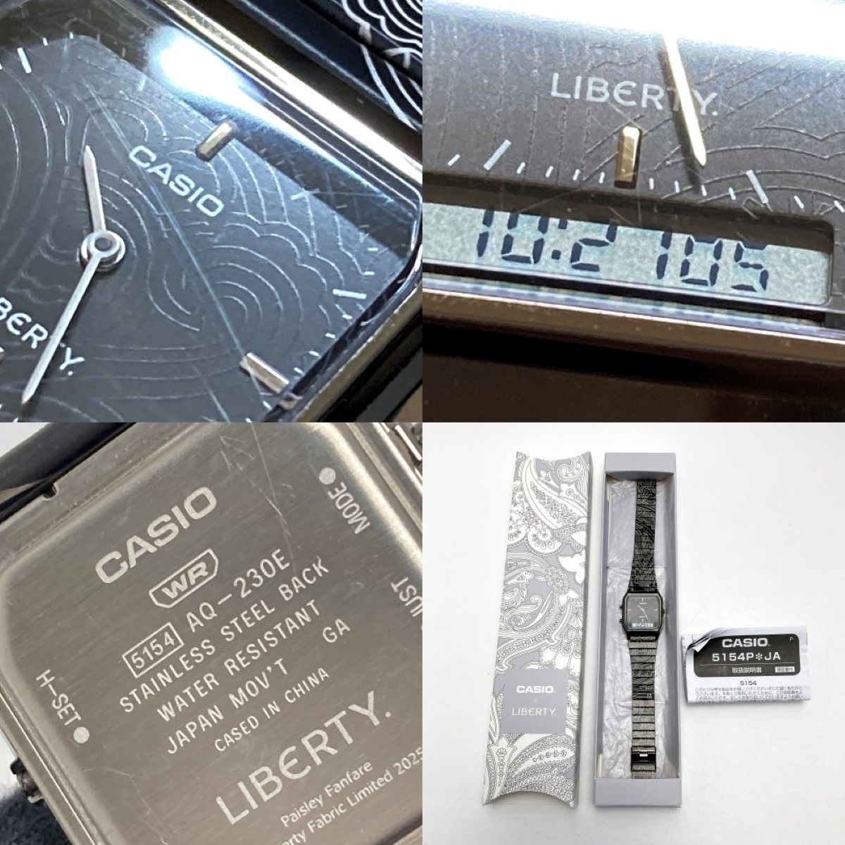 メンズ CASIO カシオ リバティ コラボモデル AQ-230EBLT-1AJR ブラック
