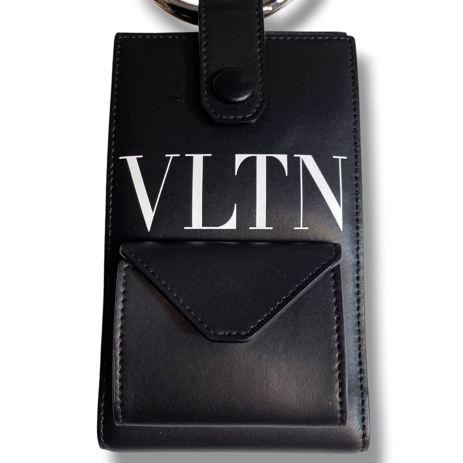 VALENTINO iPhoneケース ストラップ付き ブラック ほぼ未使用】VALENTINO VLTN スマートフォンショルダー 小物 VALENTINO