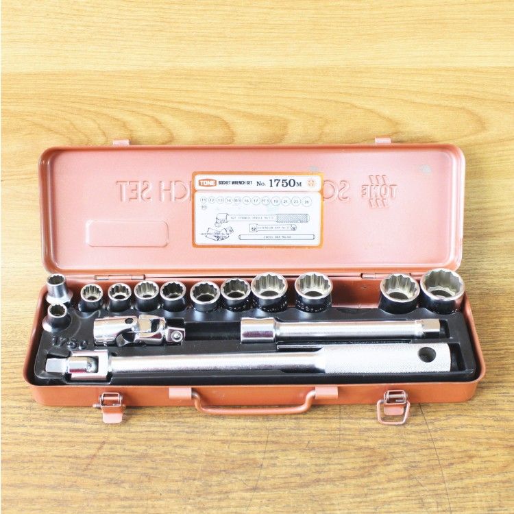 ［現状品］TONE/トネ No.1750M ソケットレンチセット 差込角12.7ｍｍ 12点セット