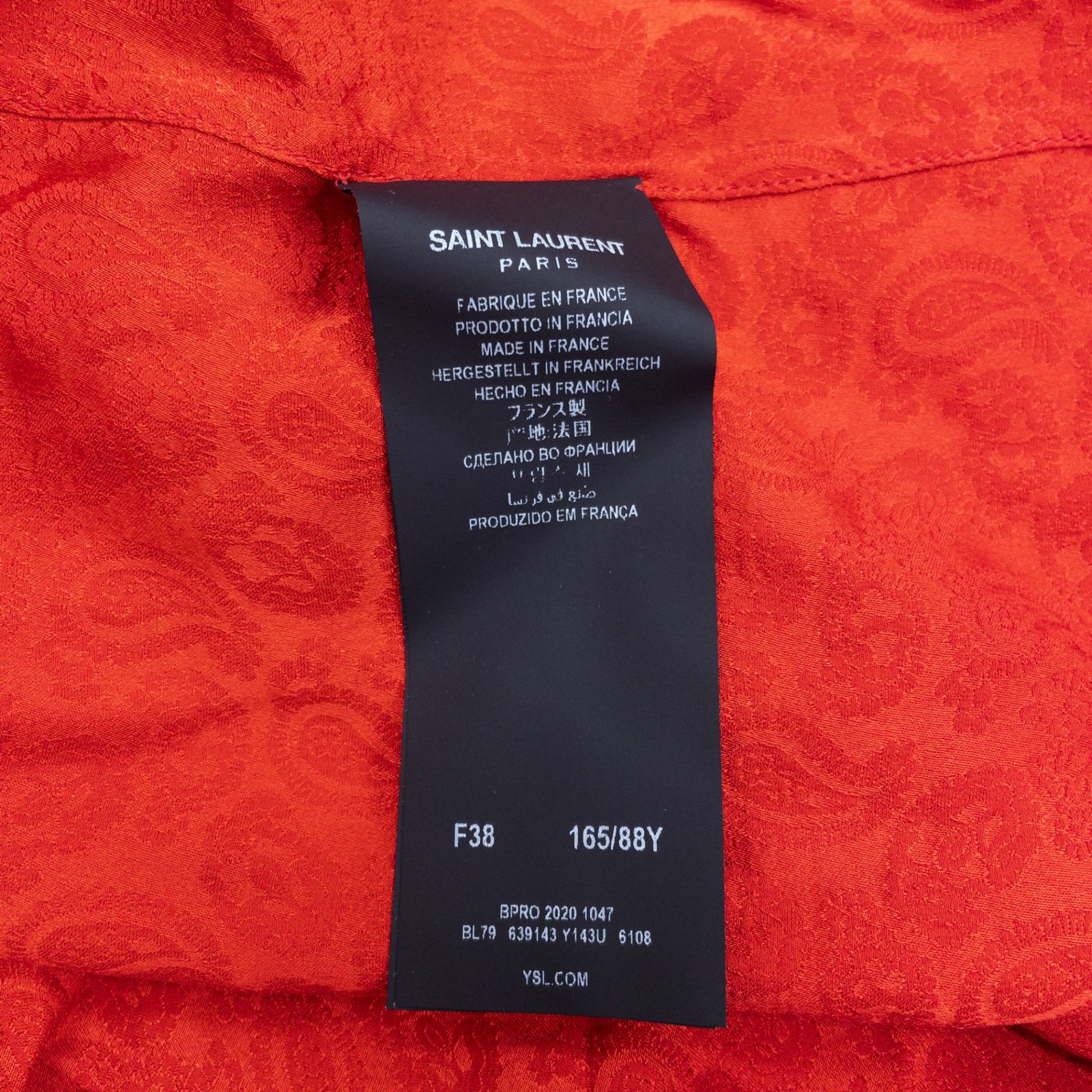 SAINT LAURENT サンローラン ブラウス リボン ボウタイ フリル シルク