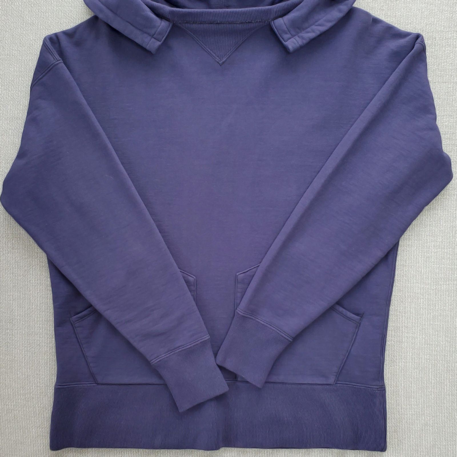 YANUKヤヌーク×藤原裕□美品 日本製 Vintage Hoodie S ナス紺 1940 