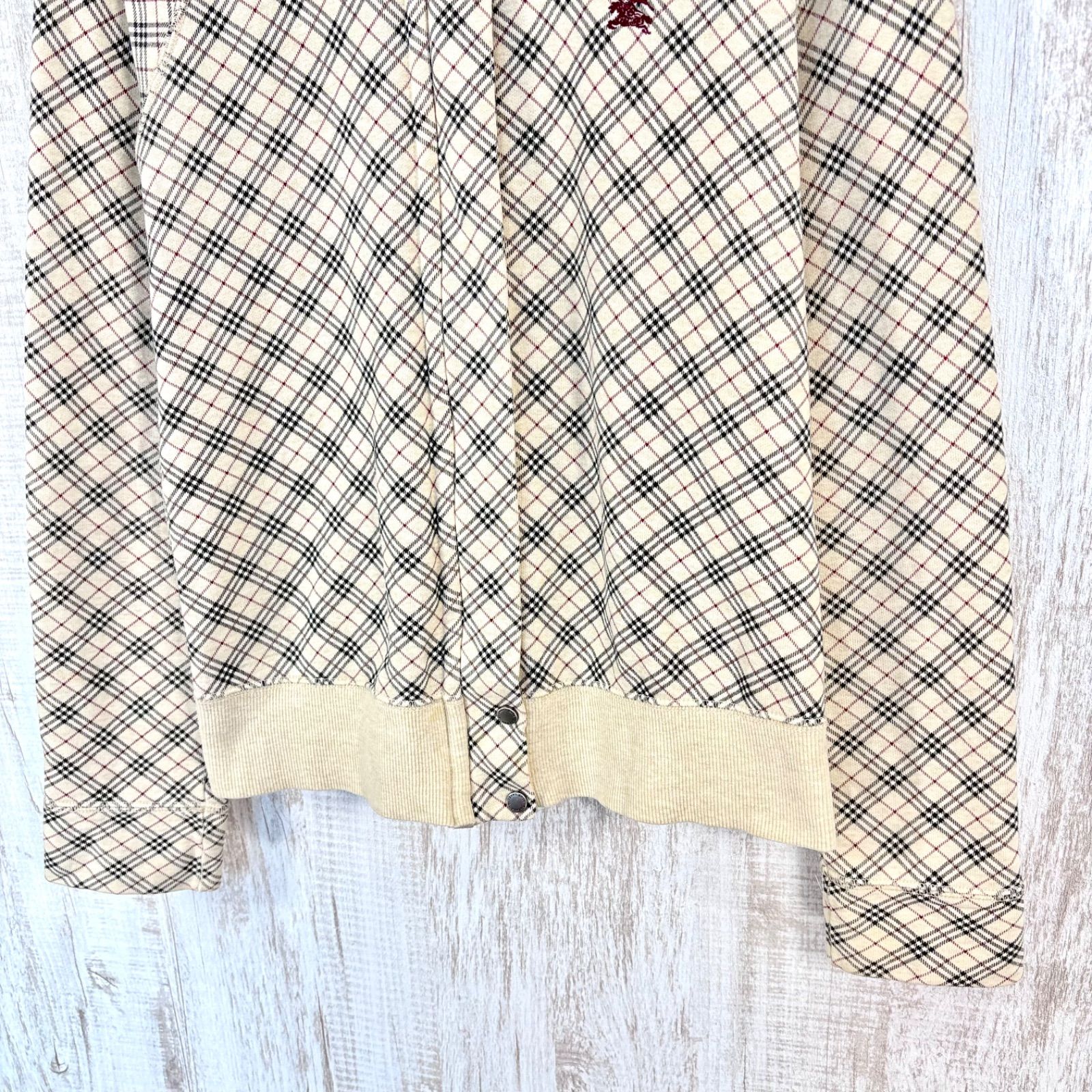 00s BURBERRY BLUE LABEL バーバリーブルーレーベル ホースロゴ刺繍 