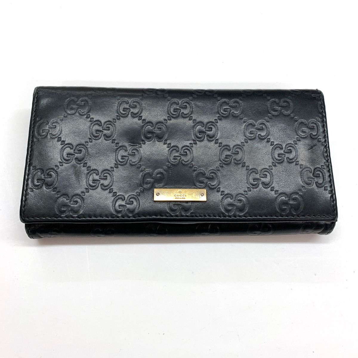 GUCCI グッチ グッチシマ 長財布 チェーン欠品 170426-2888 ブラック 
