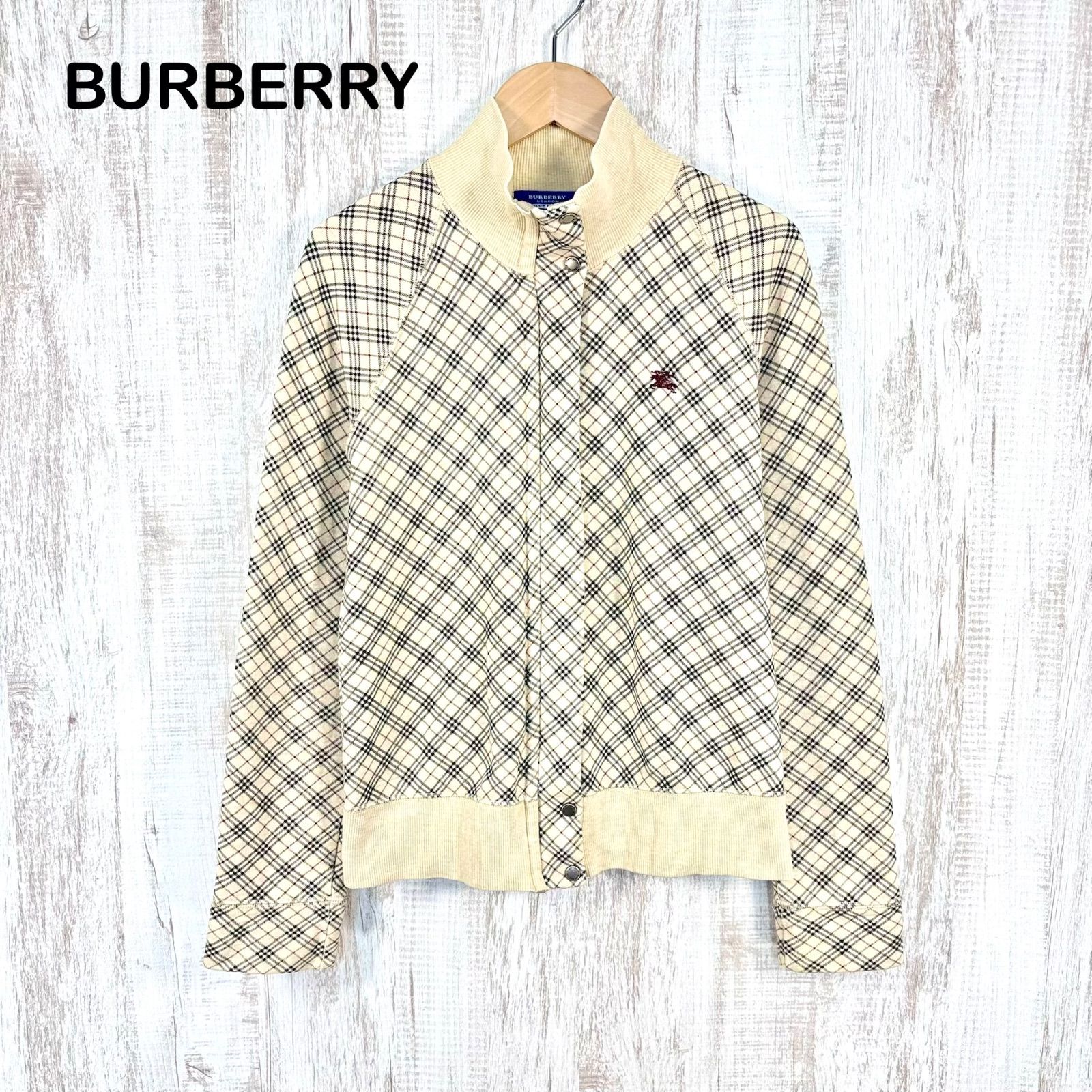 BURBERRY ノバチエック　フルジップジャケット　ブルーレーベル　M 美品 BURBERRY ノバチエック フルジップジャケット ブルーレーベル M 美品