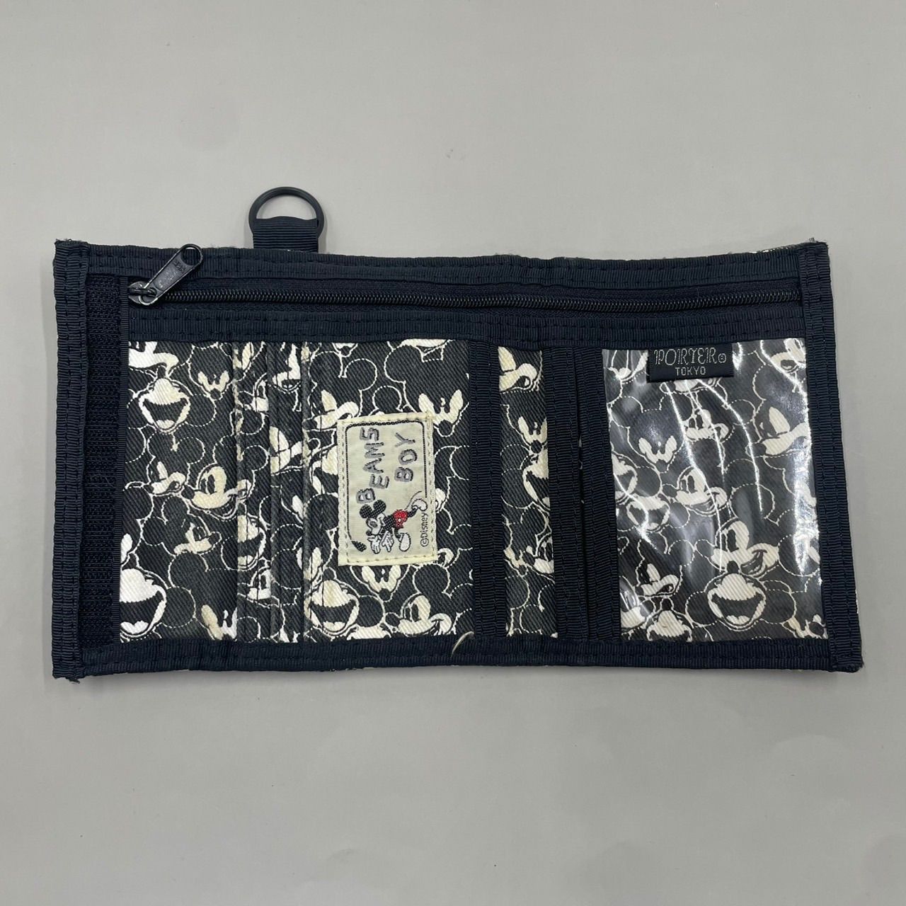 美品 PORTER ポーター beams boy ディズニー ミッキー コラボ 二つ折り 