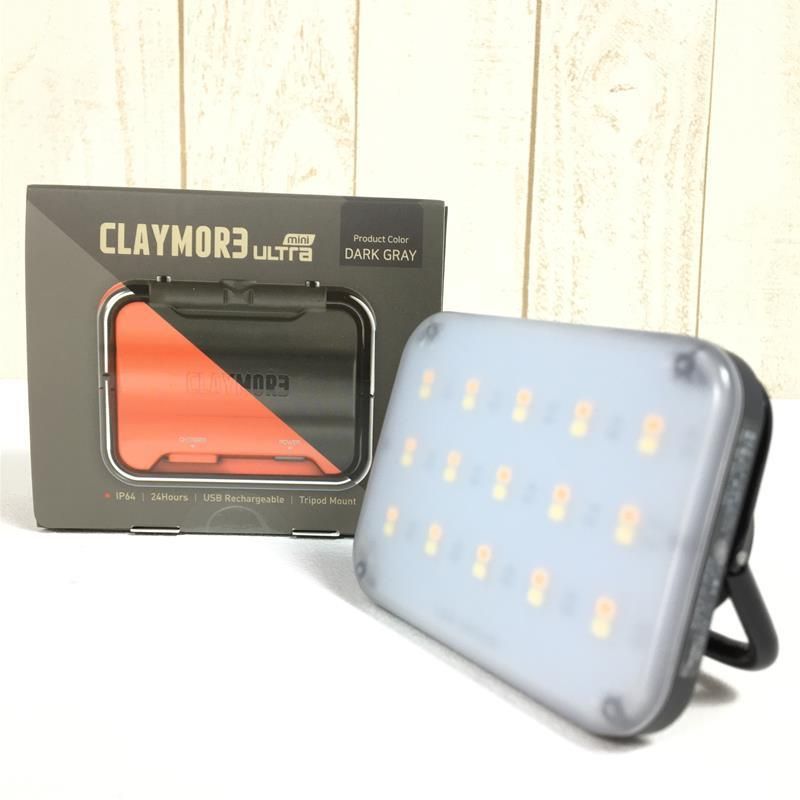 OneSize 그레이 클레이모어 (클레이모어) 울트라 미니 울트라 미니 500 루멘 USB 충전 3500 mAh LED 랜턴 램프 플러드 라이트 Clc-401Dg CLC-401 다크 그레이 런