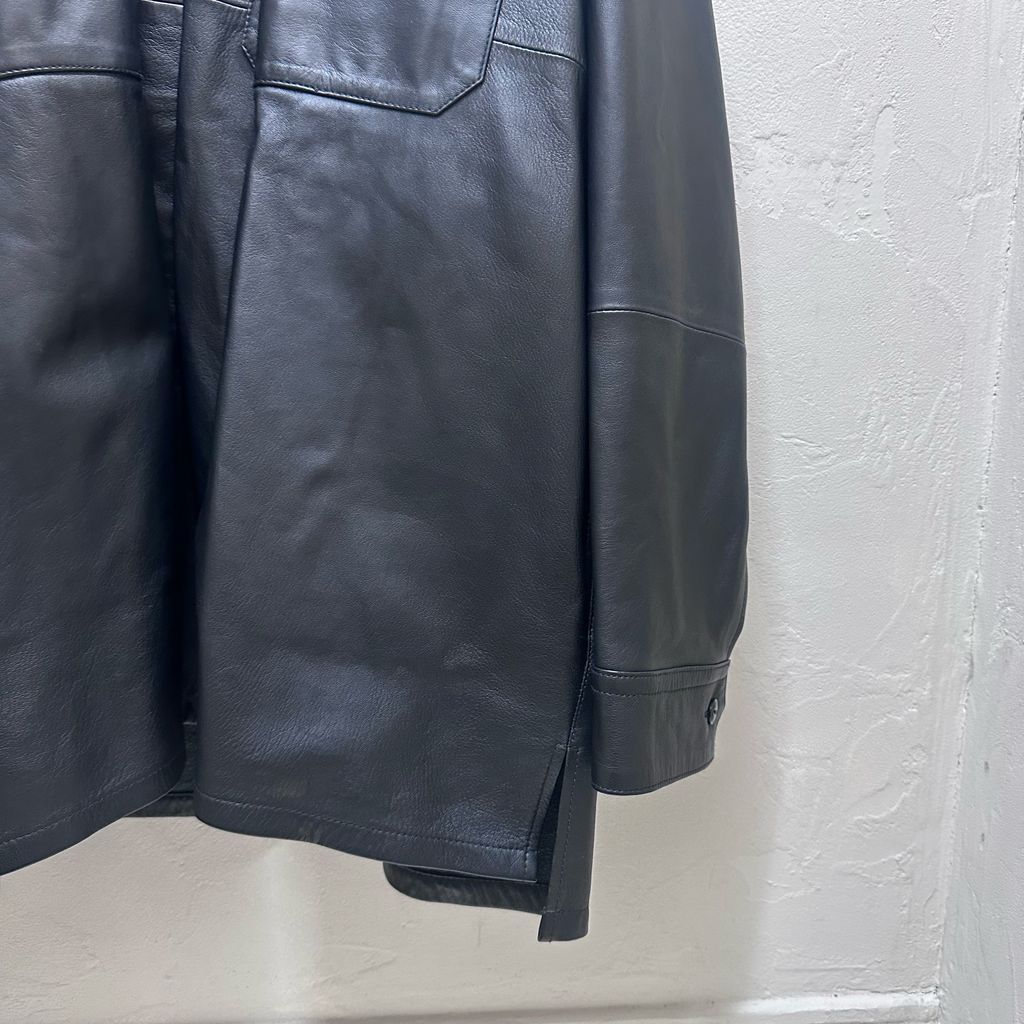 CCU シーシーユー WILLIAM OPENCOLLAR LEATHER SHIRTJACKET レザー