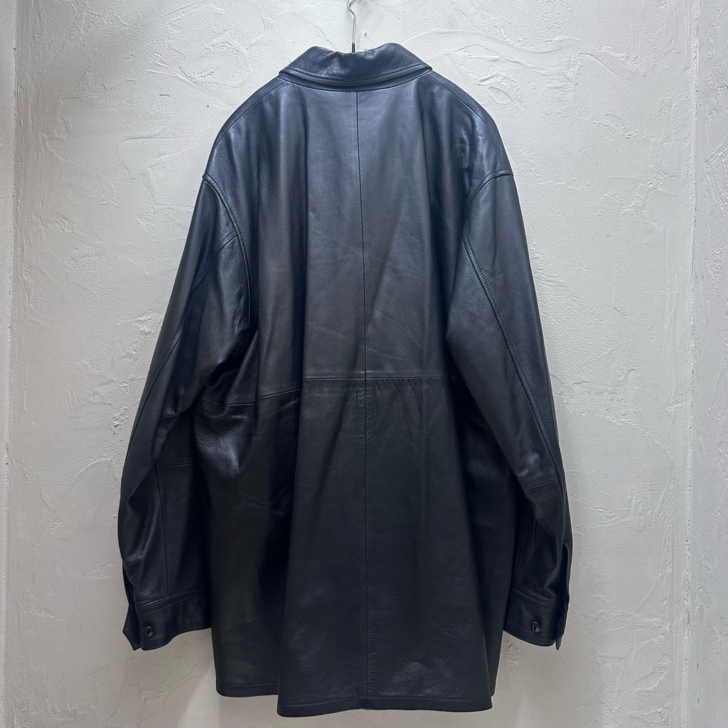 CCU シーシーユー WILLIAM OPENCOLLAR LEATHER SHIRTJACKET レザー